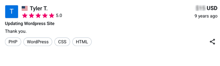 Freelancer.com testimonial